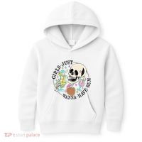Skeleton Just Wanna Have Rum Summer Beach Party Kids Hoodie thumb 0
