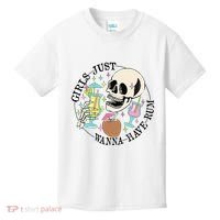 Skeleton Just Wanna Have Rum Summer Beach Party Kids T-Shirt thumb 0
