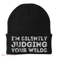 Silently Judging Your Welds Metal Worker Welding & Welder Beanie thumb 0