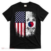 South Korean American Flag Korea Usa America Gift T-Shirt thumb 0