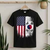 South Korean American Flag Korea Usa America Gift T-Shirt thumb 2