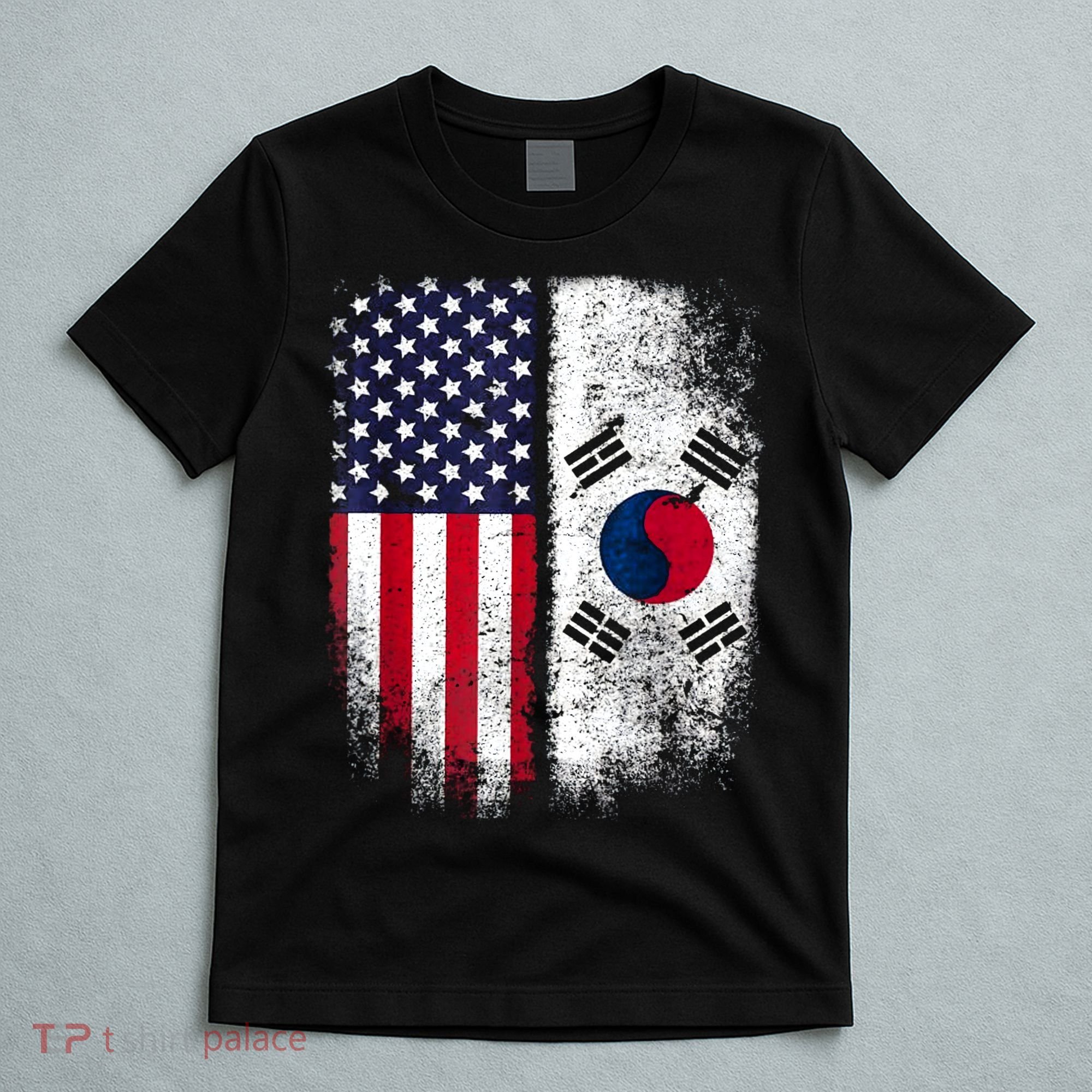South Korean American Flag Korea Usa America Gift T-Shirt