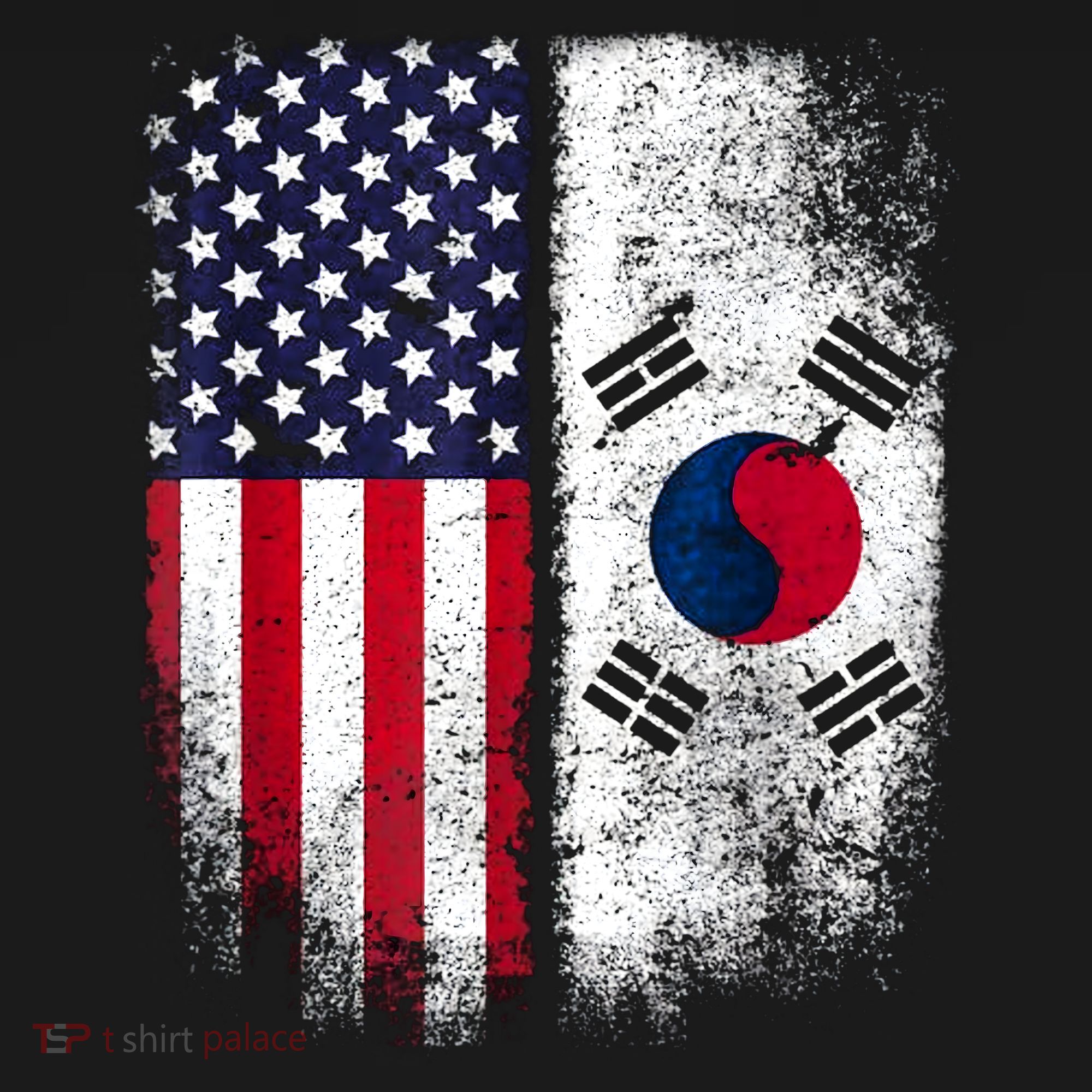 South Korean American Flag Korea Usa America Gift Women's Hoodie