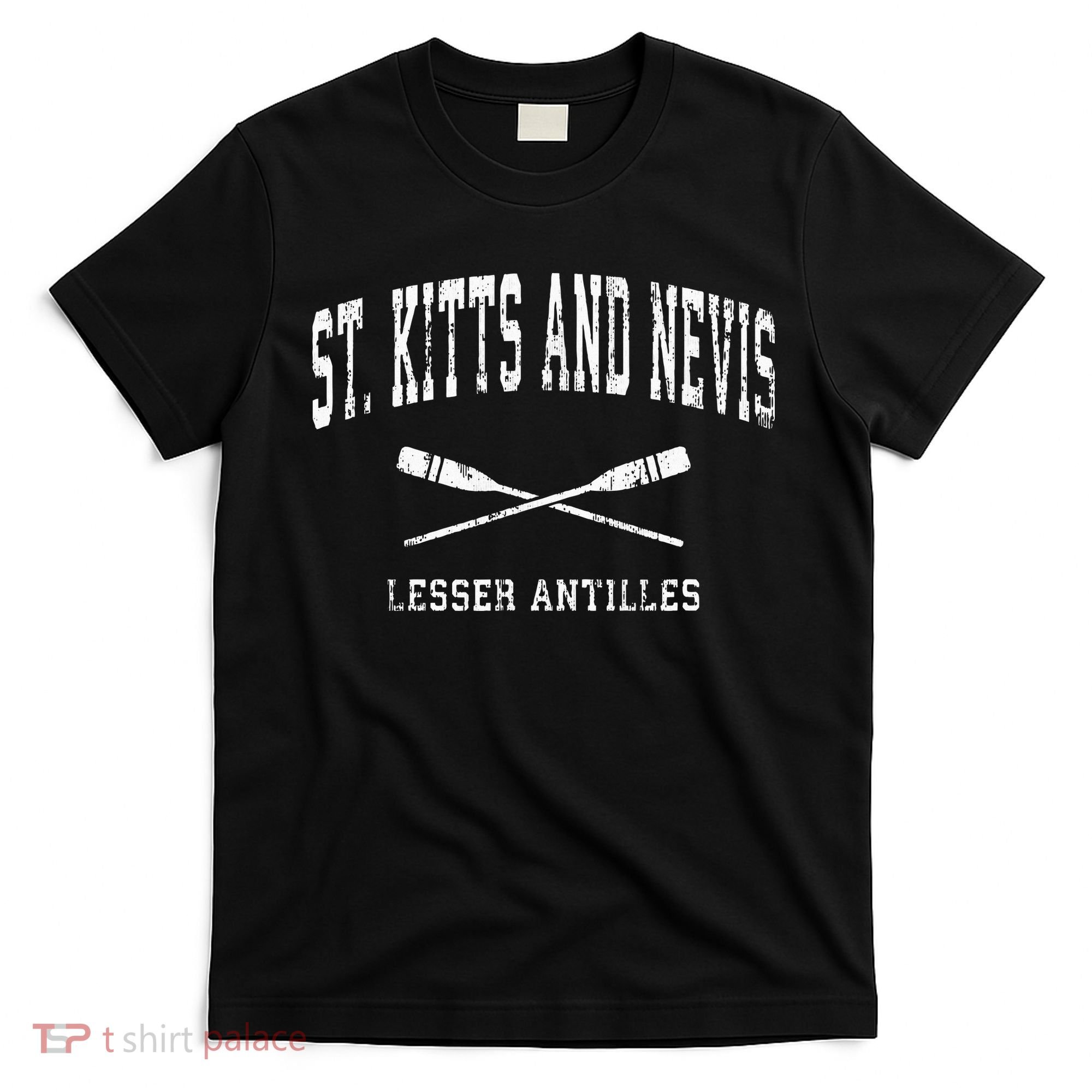 St. Kitts And Nevis Vintage Nautical Paddles Sports Oars T-Shirt