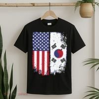 South Korean American Flag Korea Usa America Gift T-Shirt thumb 2