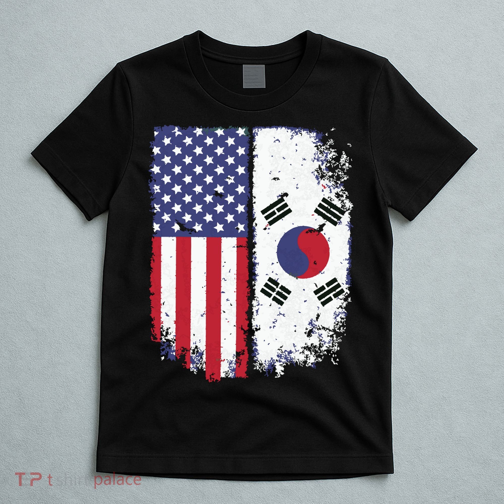 South Korean American Flag Korea Usa America Gift T-Shirt
