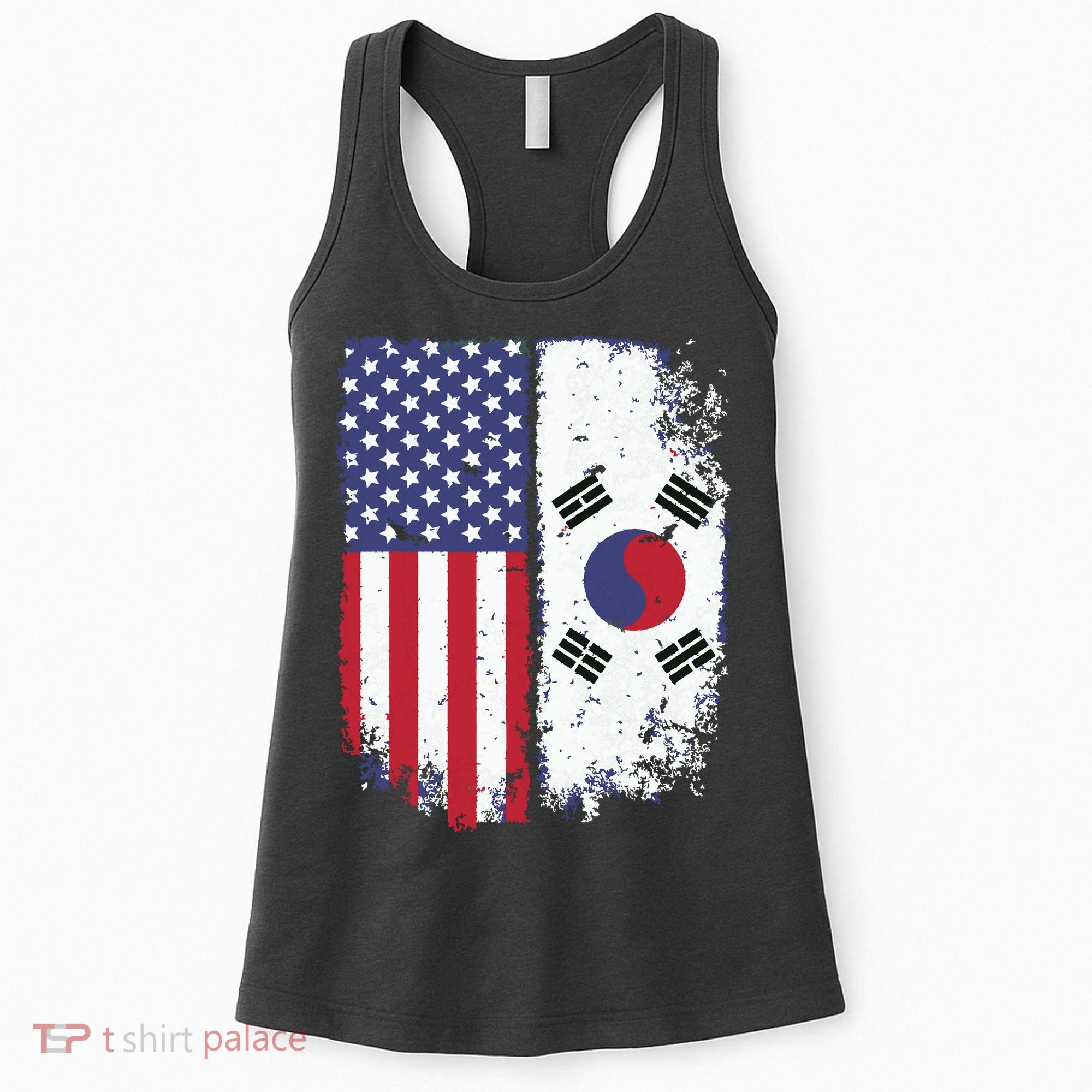 South Korean American Flag Korea Usa America Gift Women's Tank Top