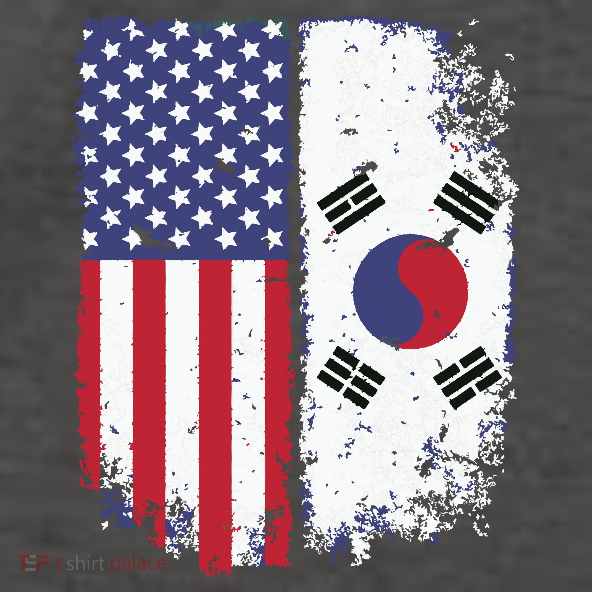 South Korean American Flag Korea Usa America Gift Women's Tank Top