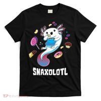 Snaxolotl Kawaii Axolotl Funny Food Lover Amphibian Pet  T-Shirt thumb 0