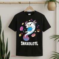 Snaxolotl Kawaii Axolotl Funny Food Lover Amphibian Pet  T-Shirt thumb 2