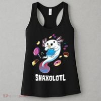 Snaxolotl Kawaii Axolotl Funny Food Lover Amphibian Pet  Women's Tank Top thumb 3