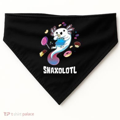 Snaxolotl Kawaii Axolotl Eats Candy Snacks Amphibian USA-Made Doggie Bandana
