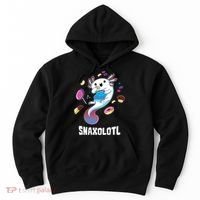 Snaxolotl Kawaii Axolotl Eats Candy Snacks Amphibian Hoodie thumb 0