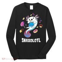 Snaxolotl Kawaii Axolotl Eats Candy Snacks Amphibian Long Sleeve Shirt thumb 0