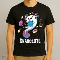 Snaxolotl Kawaii Axolotl Eats Candy Snacks Amphibian T-Shirt thumb 3