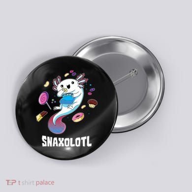 Snaxolotl Kawaii Axolotl Eats Candy Snacks Amphibian Button