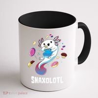 Snaxolotl Kawaii Axolotl Eats Candy Snacks Amphibian Coffee Mug thumb 1