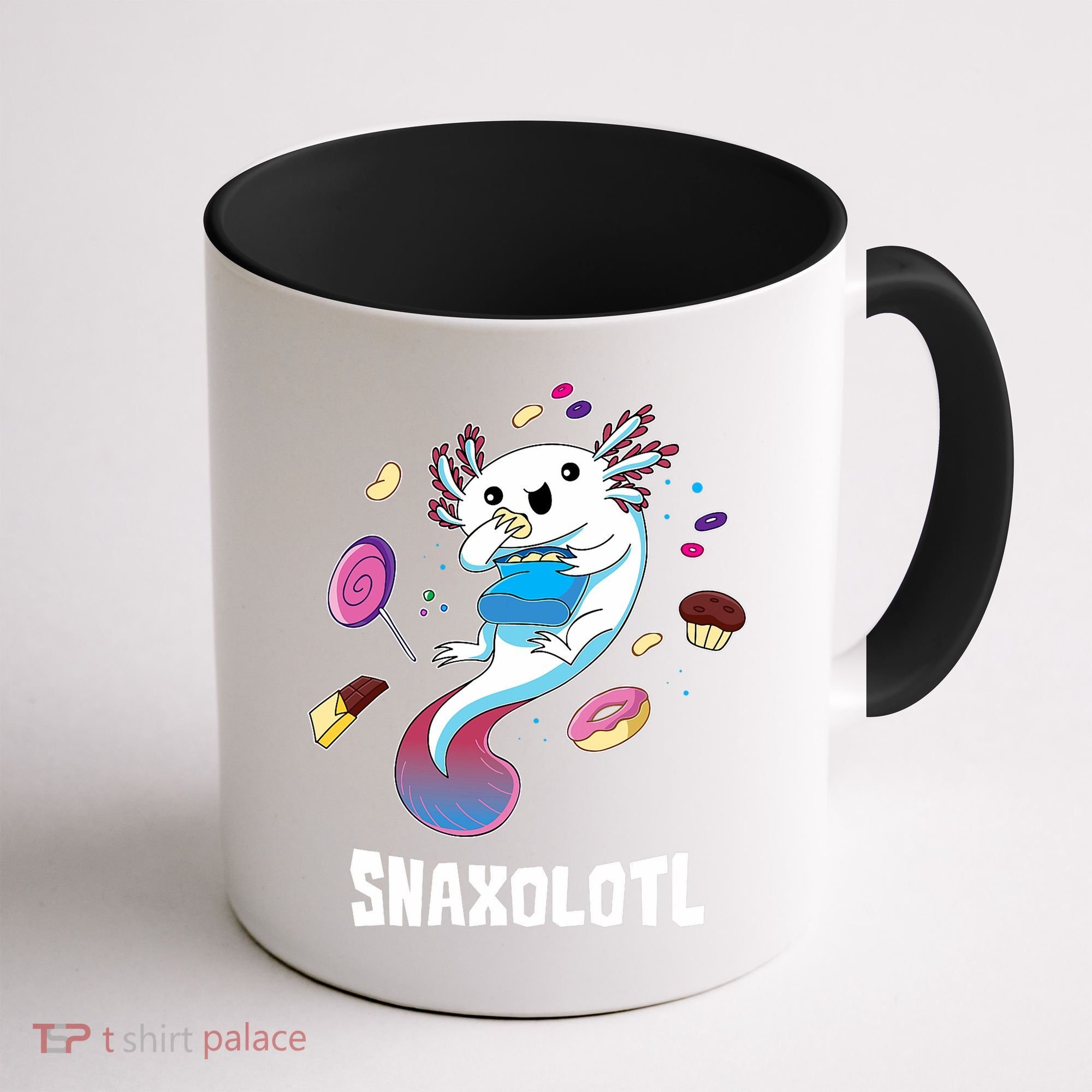 Snaxolotl Kawaii Axolotl Eats Candy Snacks Amphibian Coffee Mug