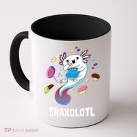Snaxolotl Kawaii Axolotl Eats Candy Snacks Amphibian Coffee Mug thumb 0