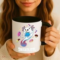 Snaxolotl Kawaii Axolotl Eats Candy Snacks Amphibian Coffee Mug thumb 3