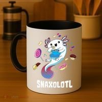 Snaxolotl Kawaii Axolotl Eats Candy Snacks Amphibian Coffee Mug thumb 4