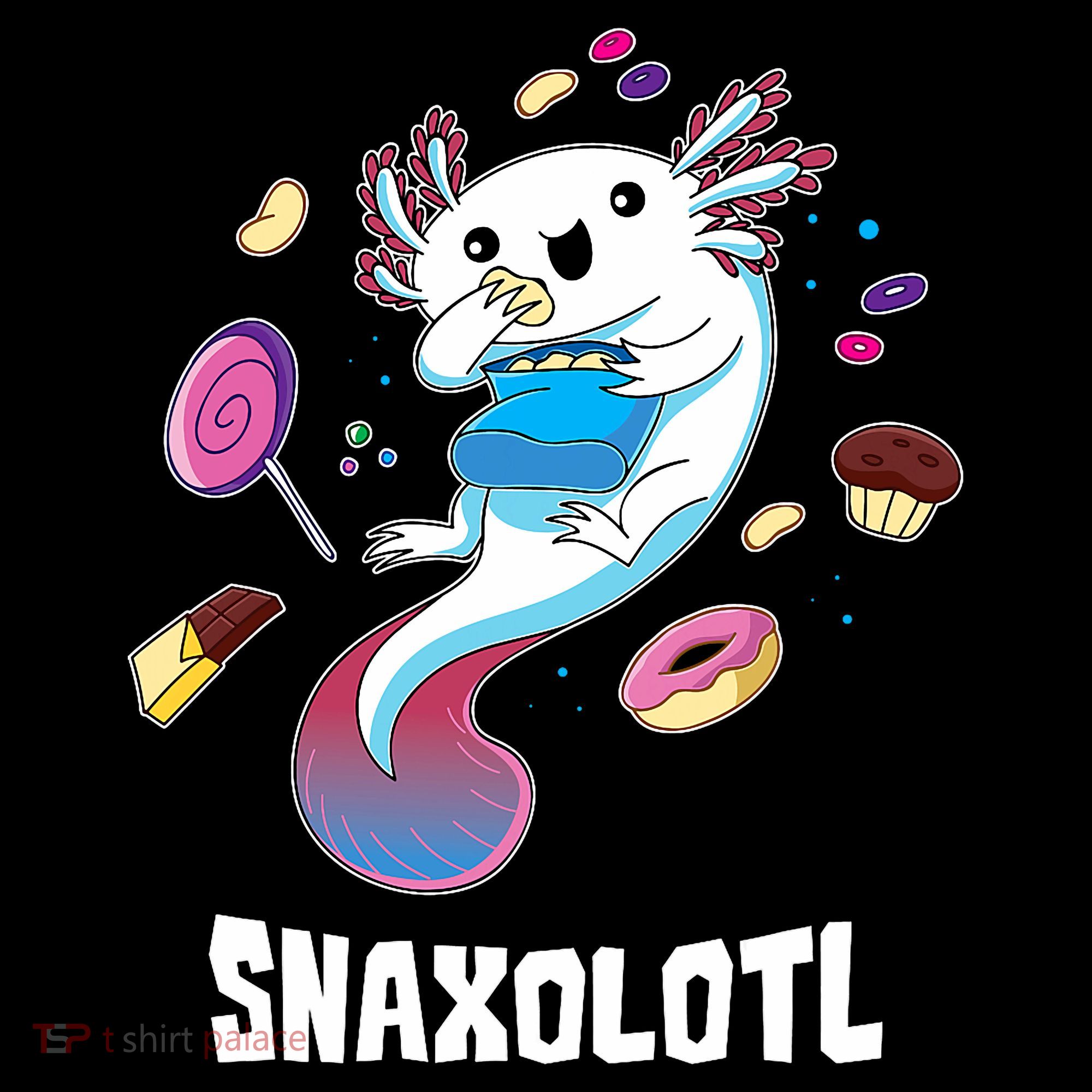 Snaxolotl Kawaii Axolotl Eats Candy Snacks Amphibian Coffee Mug