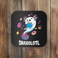 Snaxolotl Kawaii Axolotl Eats Candy Snacks Amphibian Coaster thumb 0