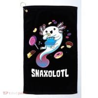 Snaxolotl Kawaii Axolotl Eats Candy Snacks Amphibian Golf Towel thumb 0