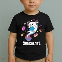 Snaxolotl Kawaii Axolotl Eats Candy Snacks Amphibian Toddler T-Shirt thumb 2