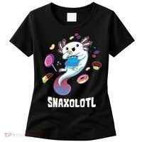 Snaxolotl Kawaii Axolotl Eats Candy Snacks Amphibian Women's T-Shirt thumb 0