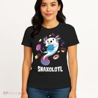 Snaxolotl Kawaii Axolotl Eats Candy Snacks Amphibian Women's T-Shirt thumb 4