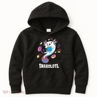 Snaxolotl Kawaii Axolotl Eats Candy Snacks Amphibian Kids Hoodie thumb 0
