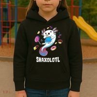 Snaxolotl Kawaii Axolotl Eats Candy Snacks Amphibian Kids Hoodie thumb 3