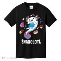 Snaxolotl Kawaii Axolotl Eats Candy Snacks Amphibian Kids T-Shirt thumb 0