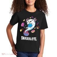 Snaxolotl Kawaii Axolotl Eats Candy Snacks Amphibian Kids T-Shirt thumb 2
