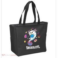 Snaxolotl Kawaii Axolotl Eats Candy Snacks Amphibian Tote Bag thumb 2
