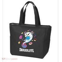 Snaxolotl Kawaii Axolotl Eats Candy Snacks Amphibian Tote Bag thumb 3