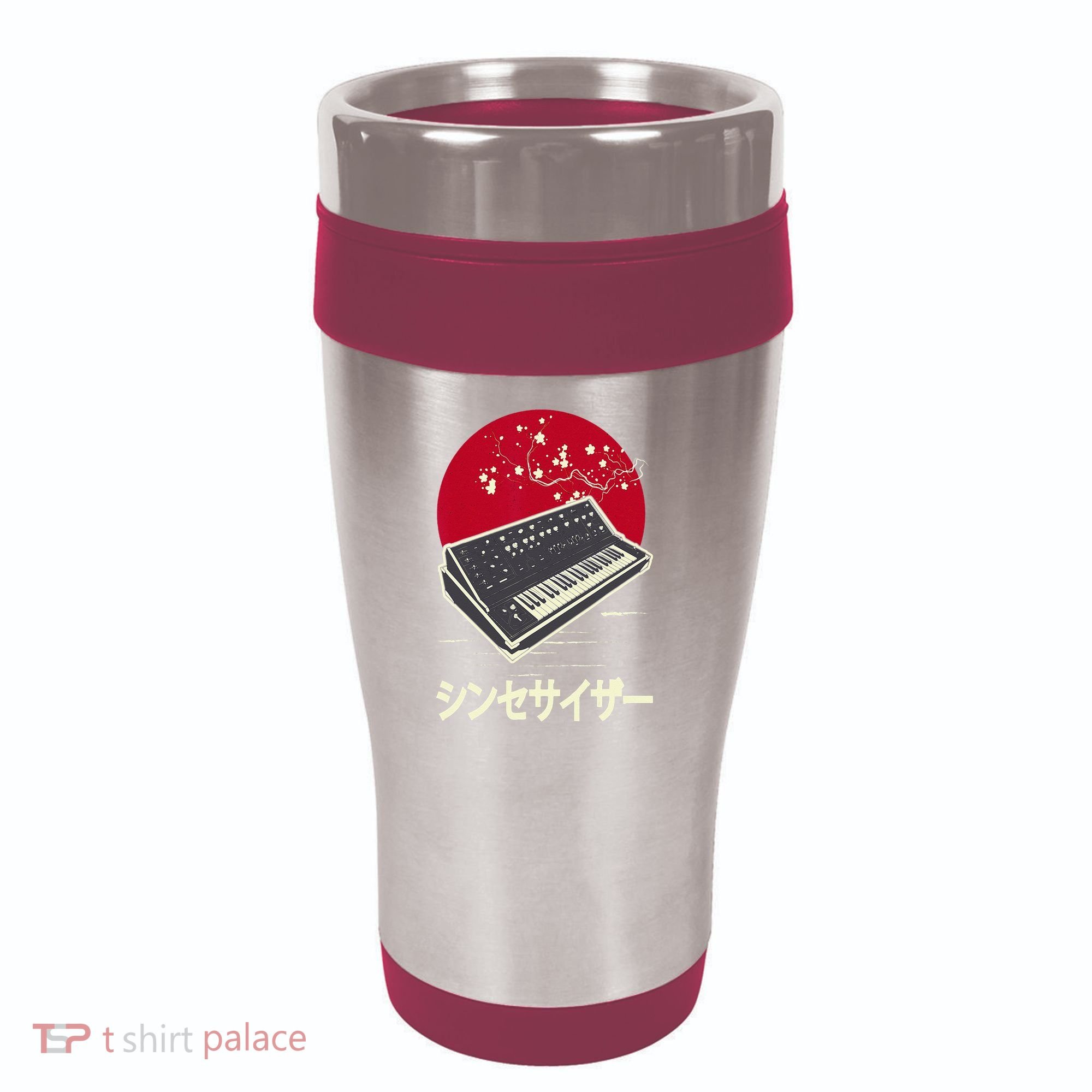 Synthesizer Keyboard Analog Modular Japanese Synth 16oz Travel Tumbler