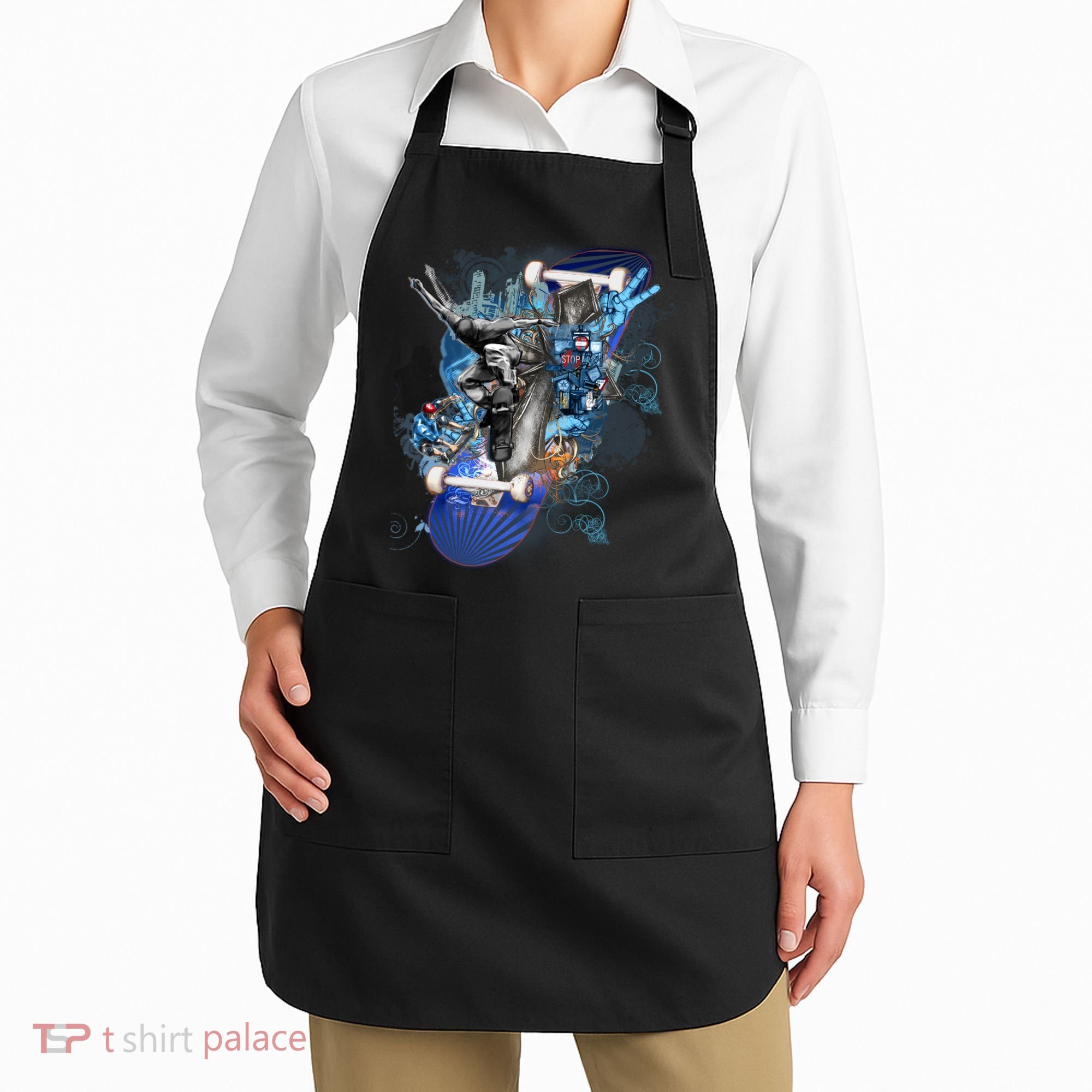 Skateboard Collage Apron