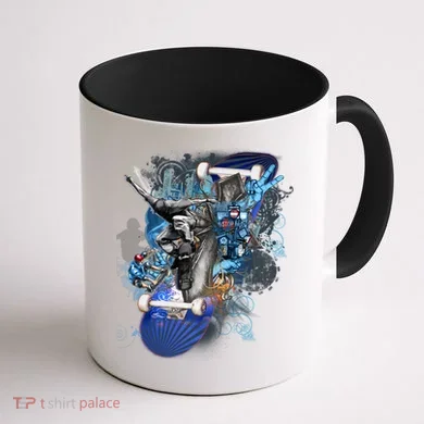 Skateboard Collage Coffee Mug back