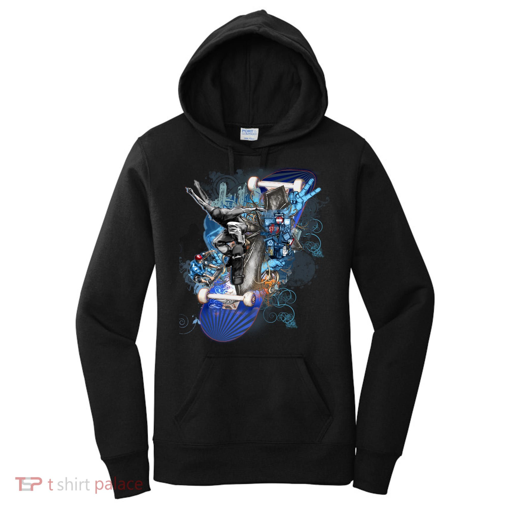 Skateboard Collage Women's Hoodie