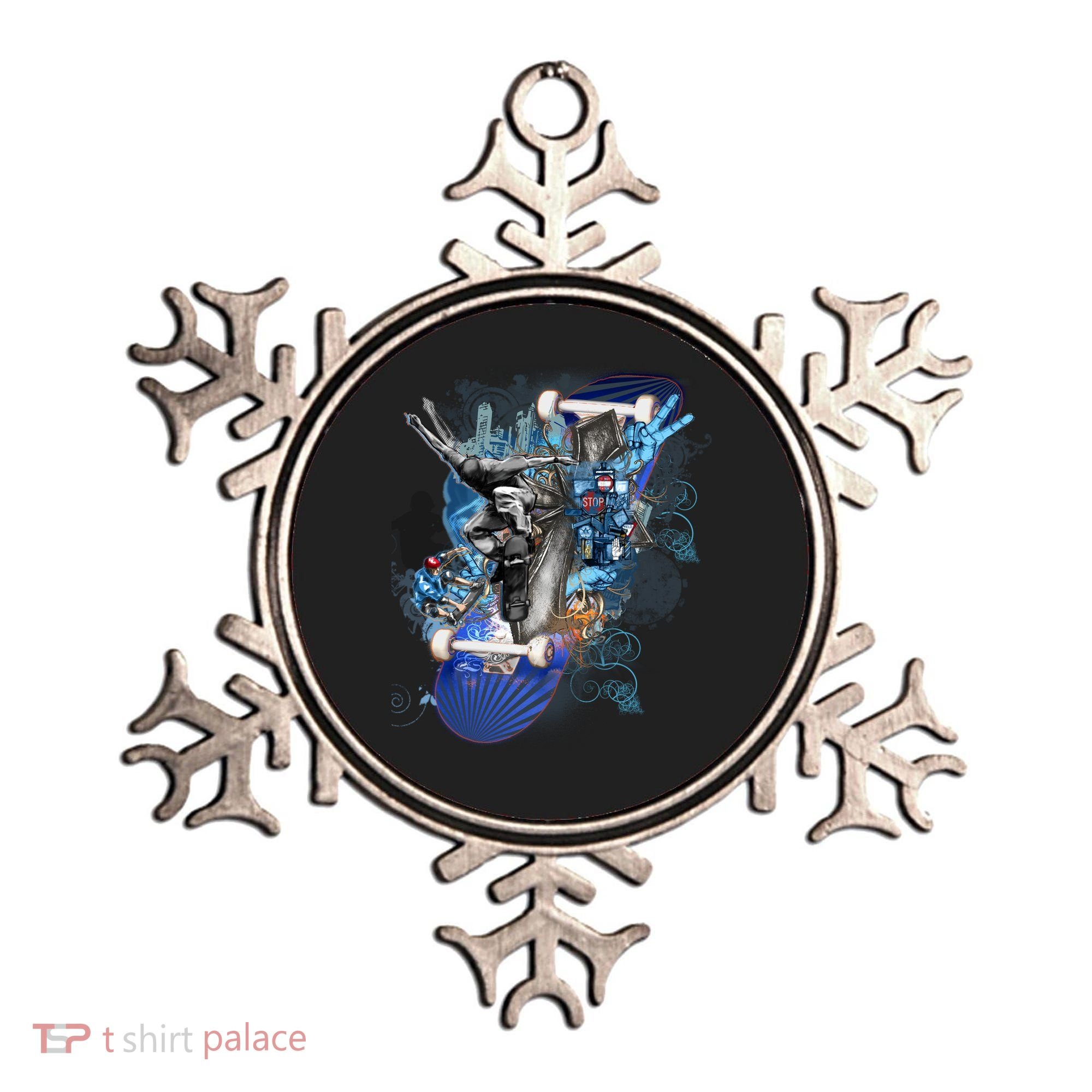 Skateboard Collage Ornament