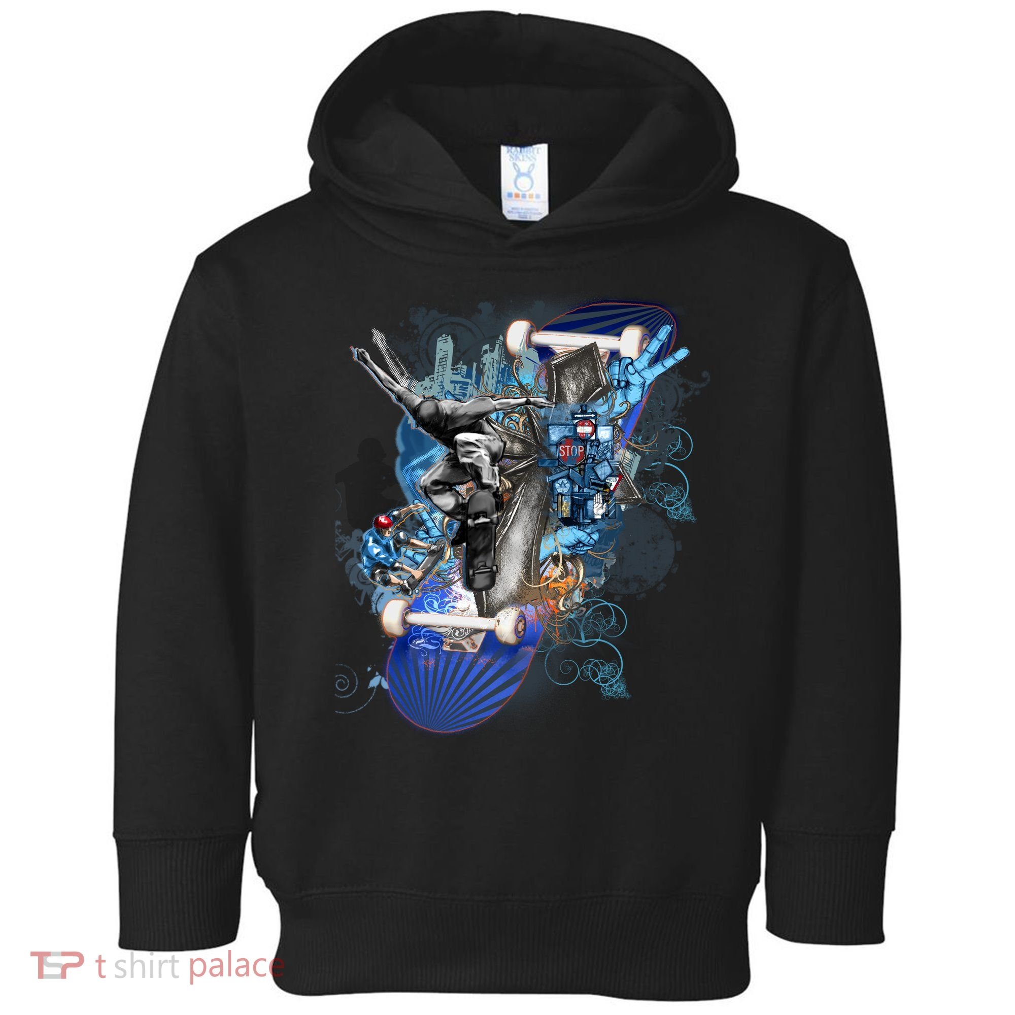 Skateboard Collage Toddler Hoodie