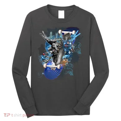 Skateboard Collage Long Sleeve Shirt