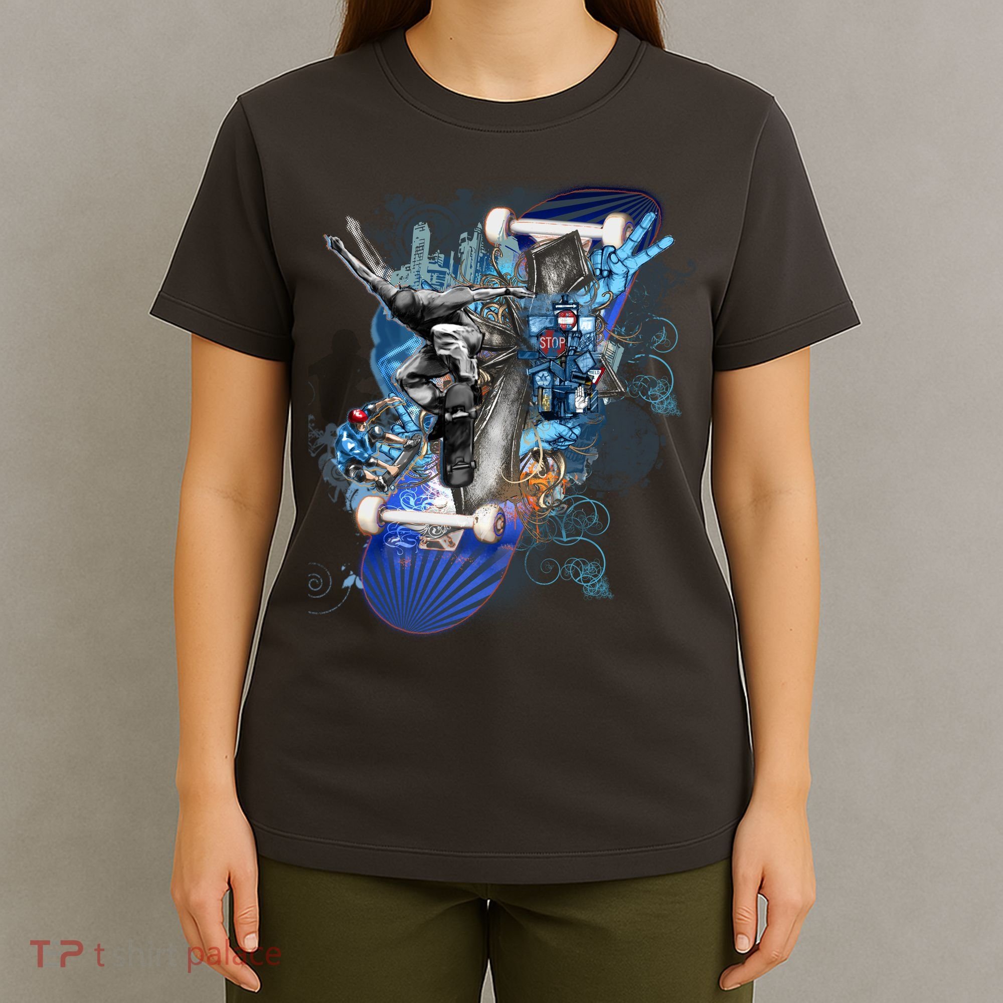Skateboard Collage T-Shirt