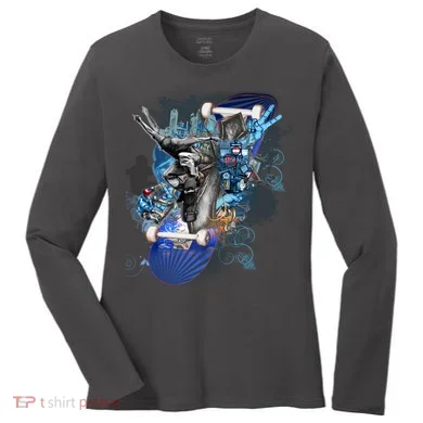Skateboard Collage Women's Long Sleeve Shirt