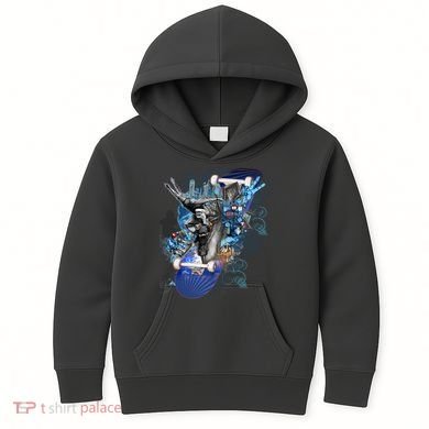 Skateboard Collage Kids Hoodie