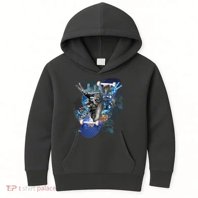 Skateboard Collage Kids Hoodie