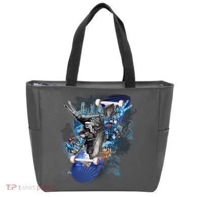 Skateboard Collage Tote Bag