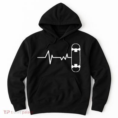 Skateboard Heartbeat Pulse Hoodie